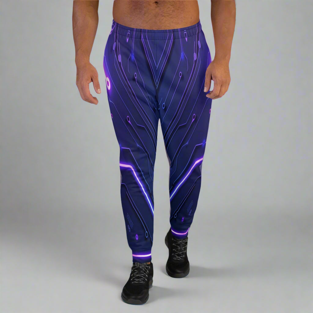 Neon Cyber Joggers – Futuristic Techwear Style by XGuidance XS 1