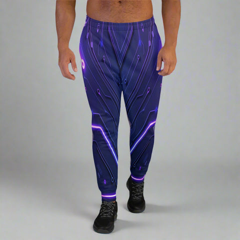 Neon Cyber Joggers – Futuristic Techwear Style by XGuidance XS 1