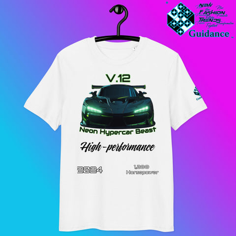 Neon Hypercar Beast Tee – V12 Speed & Futuristic Power by XGuidance White 10