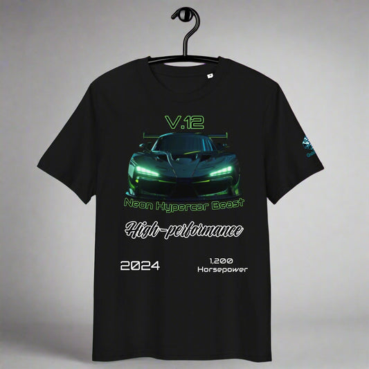 Neon Hypercar Beast Tee – V12 Speed & Futuristic Power by XGuidance Black 1