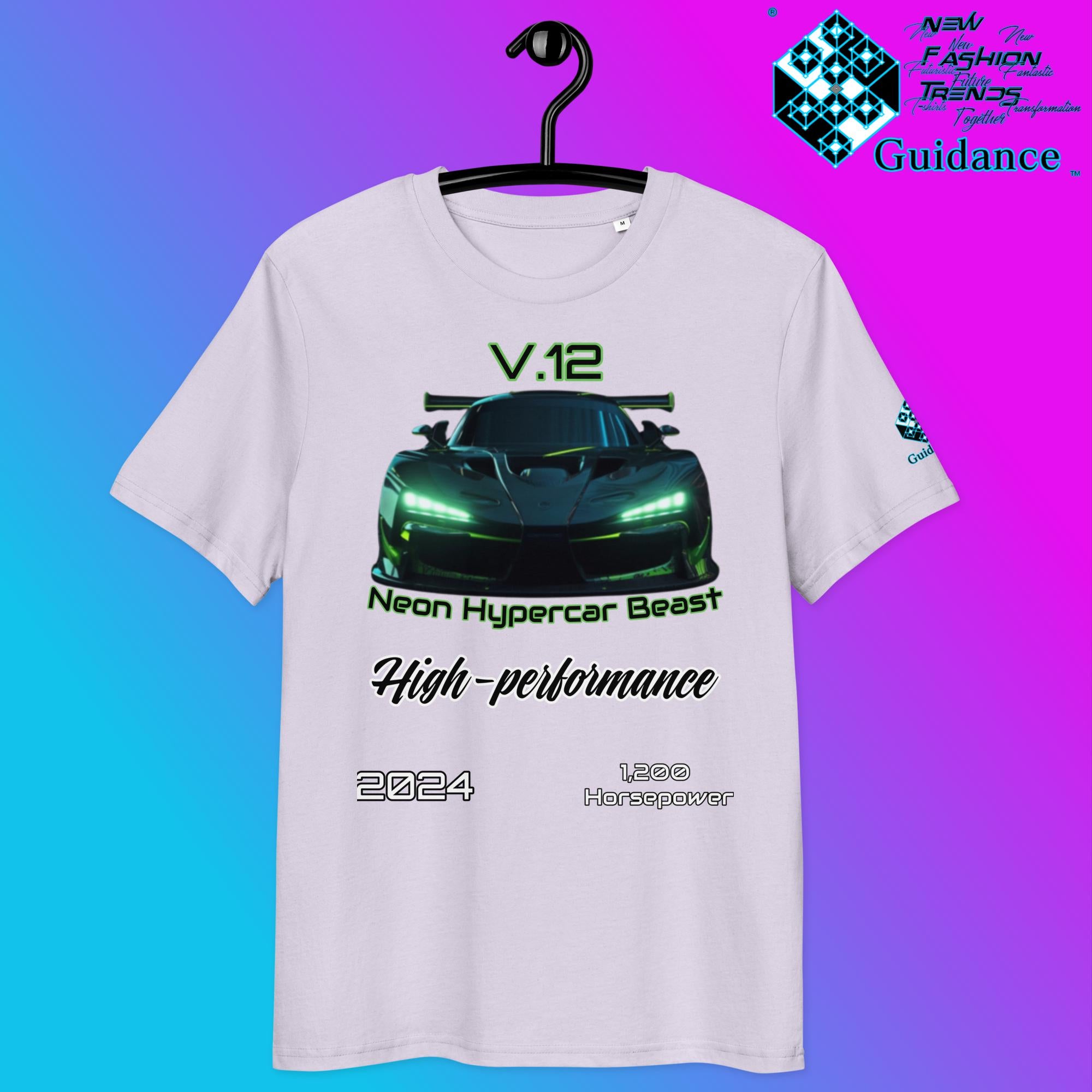 Neon Hypercar Beast Tee – V12 Speed & Futuristic Power by XGuidance Lavender 7