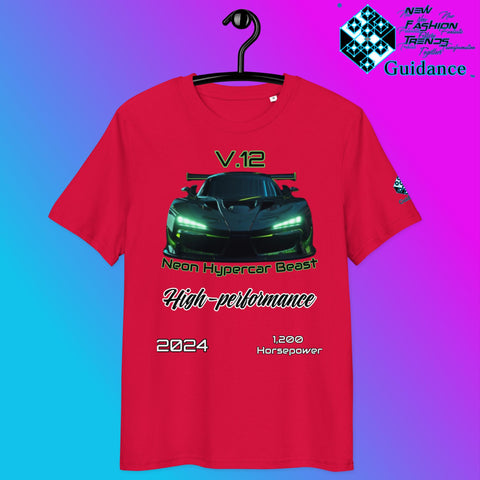 Neon Hypercar Beast Tee – V12 Speed & Futuristic Power by XGuidance Red 8