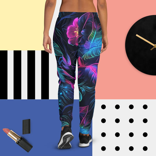 Neon Paradise Joggers – Tropical Vibe Colorful Pants by XGuidance XS 2