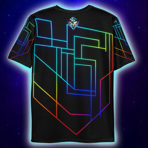 Neon Vector Maze T-Shirt, Techwear Festival T-Shirts by XGuidance XS 3