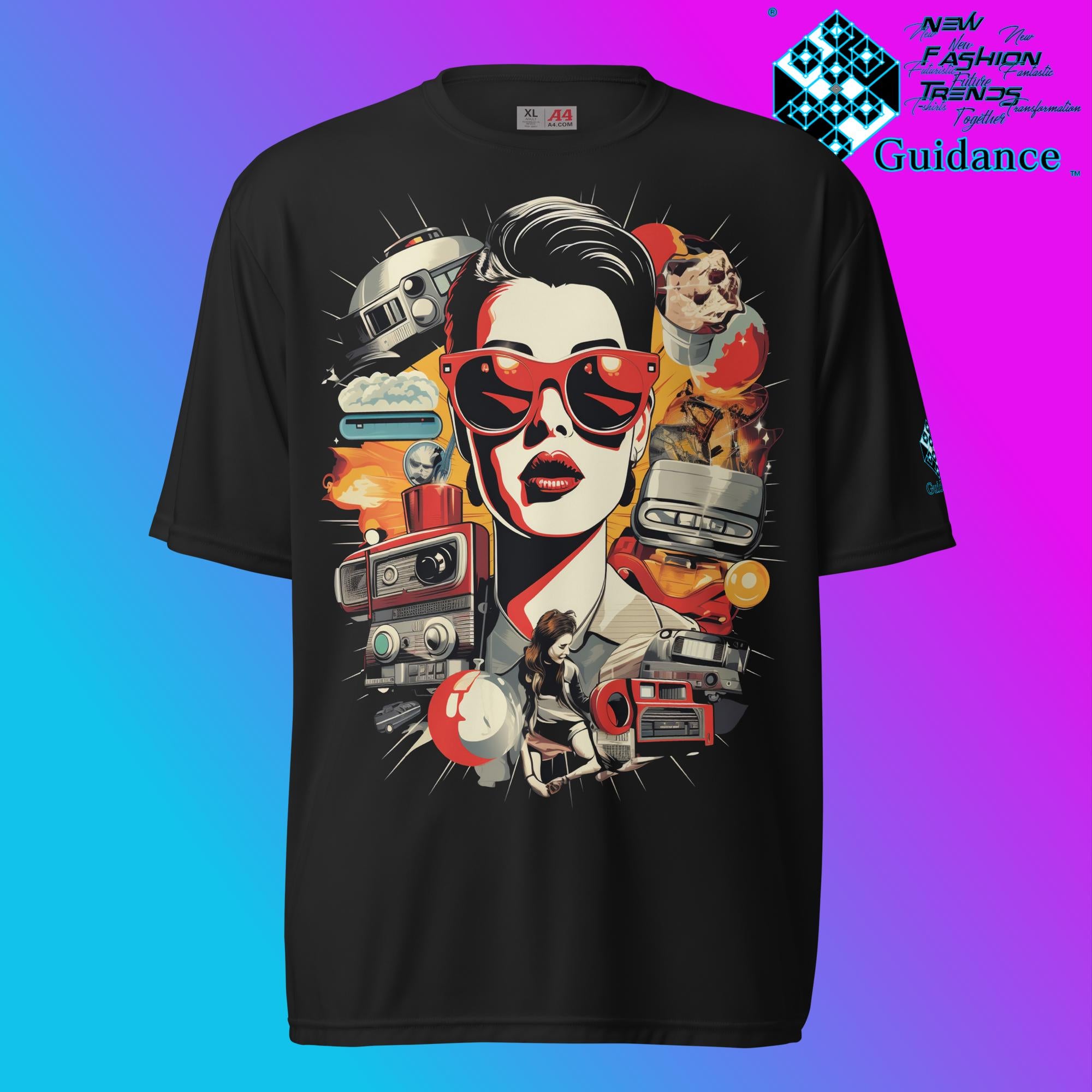 Observe the Past Graphic T Shirt by XGuidance Black 1