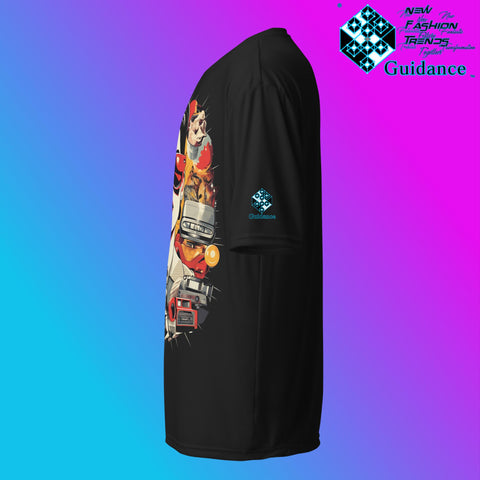 Observe the Past Graphic T Shirt by XGuidance Black 11