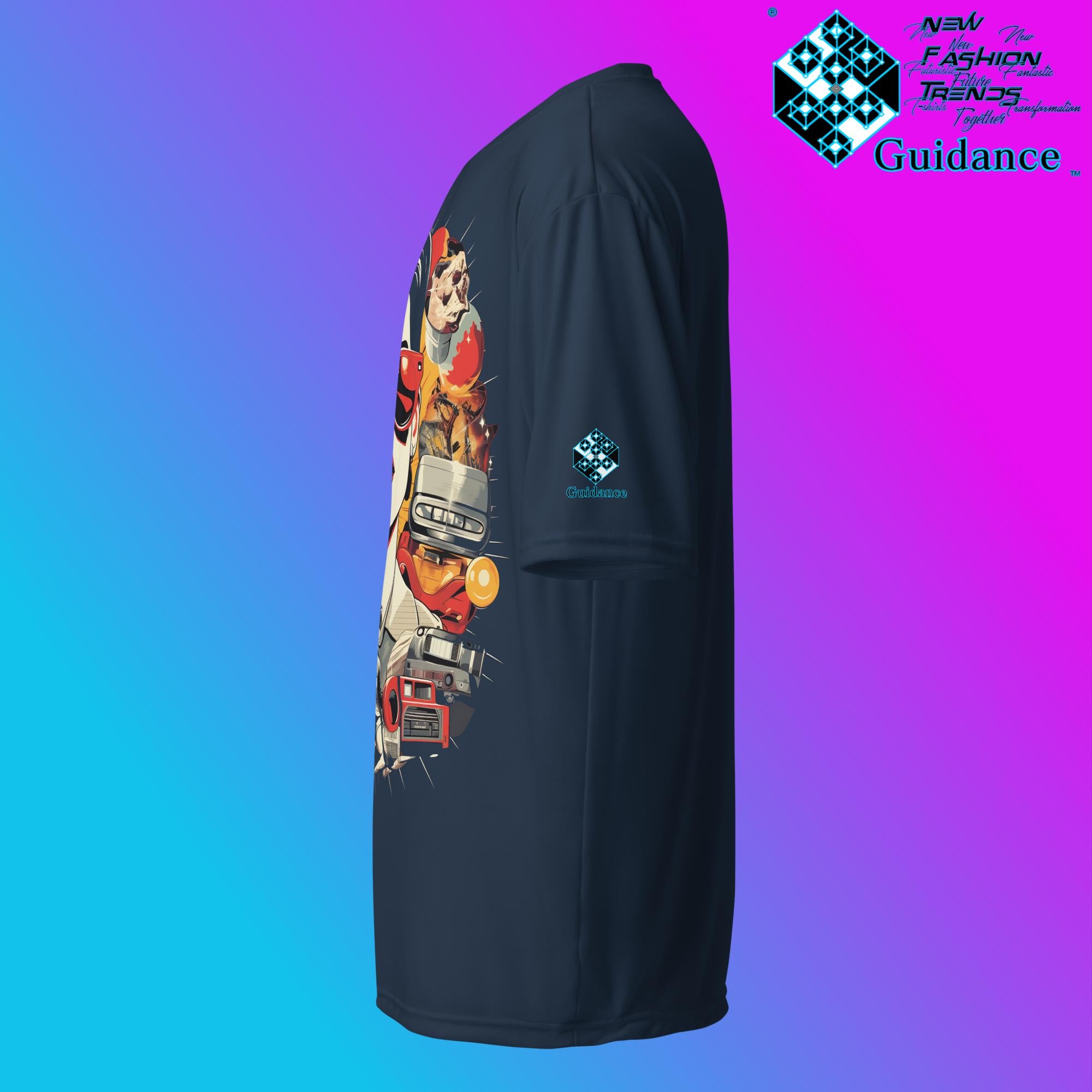 Observe the Past Graphic T Shirt by XGuidance Black 14