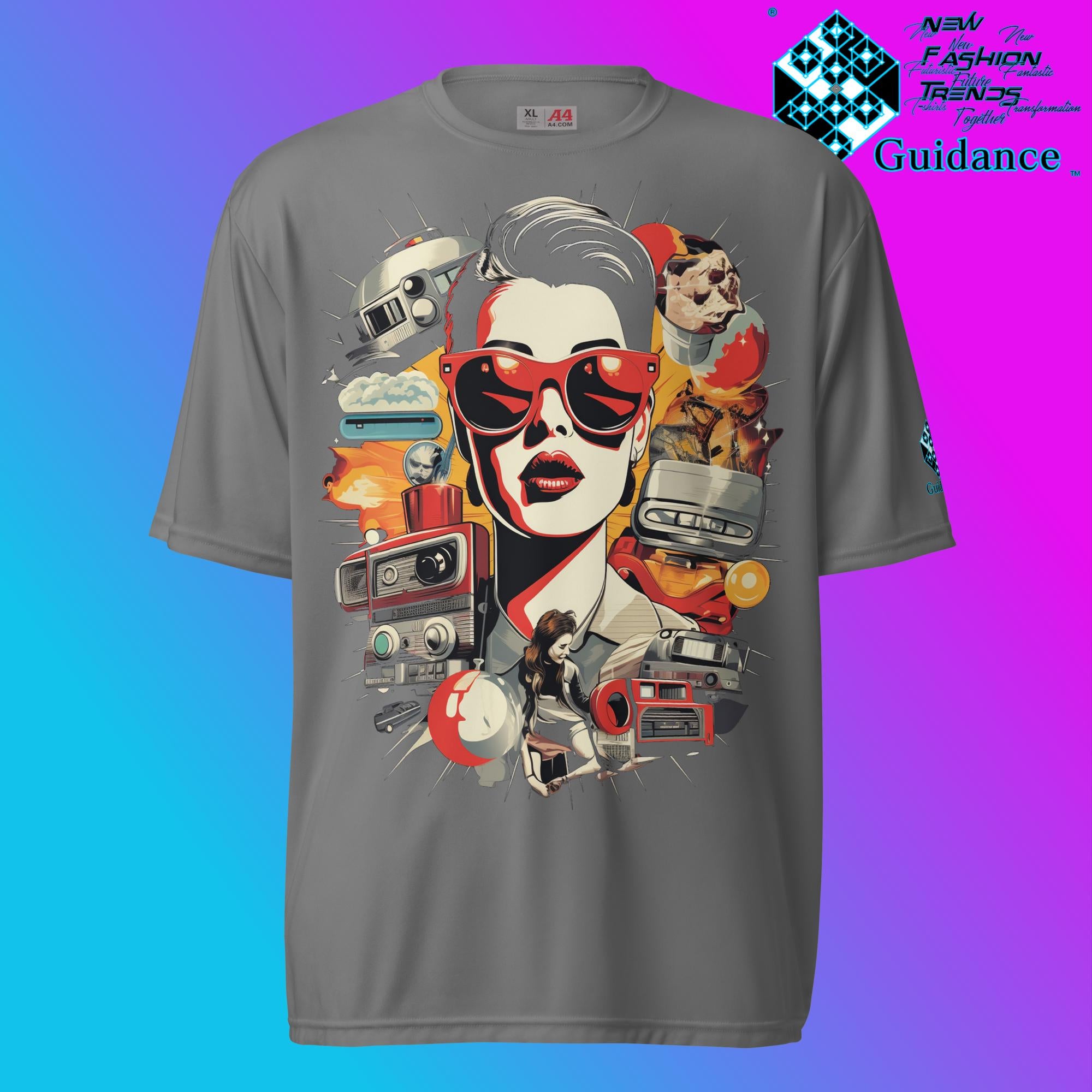 Observe the Past Graphic T Shirt by XGuidance Graphite 3