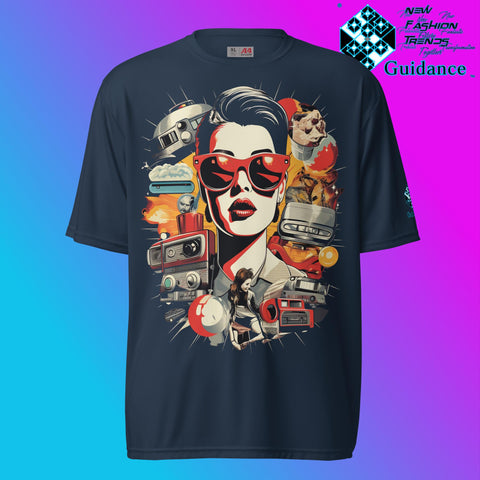 Observe the Past Graphic T Shirt by XGuidance Navy 4