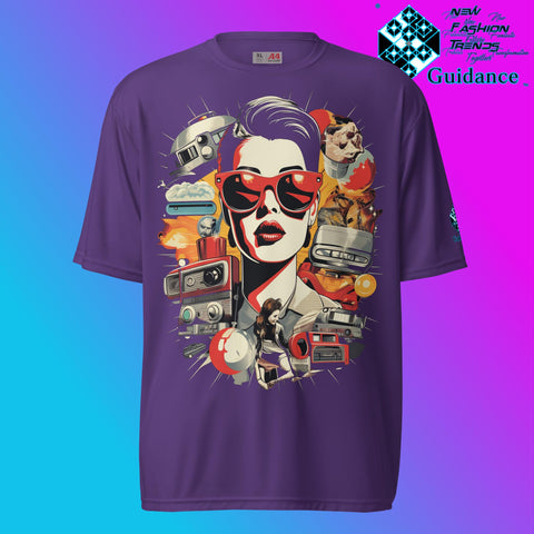 Observe the Past Graphic T Shirt by XGuidance Purple 6