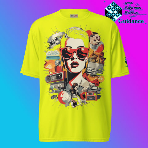 Observe the Past Graphic T Shirt by XGuidance Safety Yellow 9