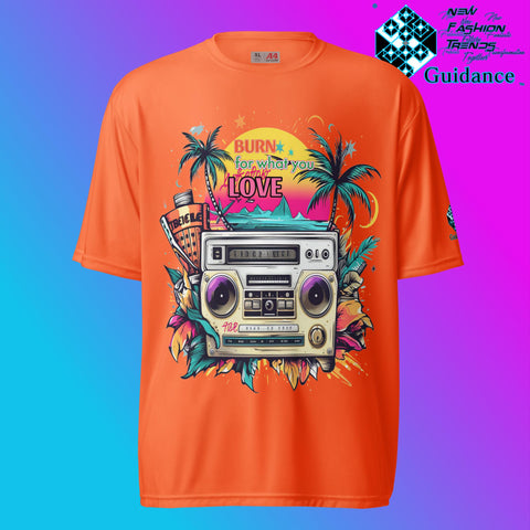 Passion Paradise Groove T Shirt by XGuidance Safety Orange 8