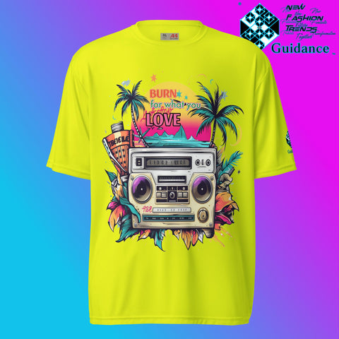 Passion Paradise Groove T Shirt by XGuidance Safety Yellow 9