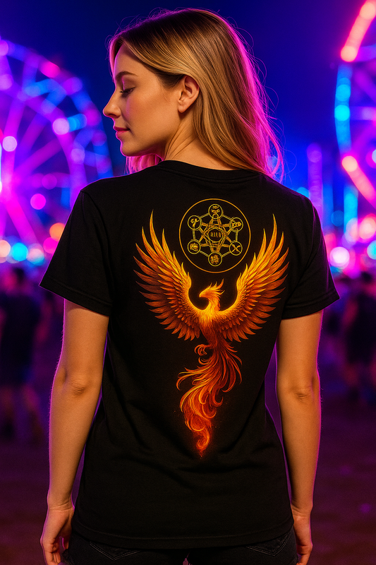 Phoenix Rebirth T-Shirt, Spiritual Festival T-Shirts by XGuidance XS 1