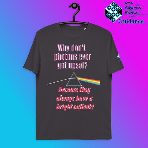 Photons Bright T-Shirt with Science Humor Design by XGuidance Anthracite 6
