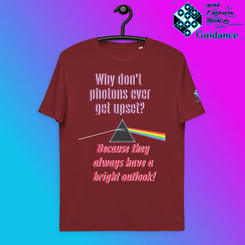 Photons Bright T-Shirt with Science Humor Design by XGuidance Burgundy 9