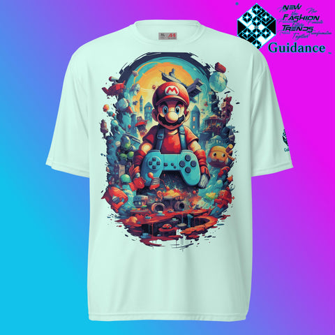 Pixel Adventure Mario Bros Gaming T Shirt by XGuidance Pastel Mint 6