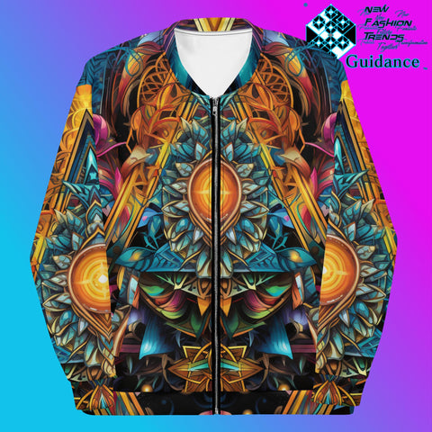 Polygonal Panorama Bomber Jacket Vintage Festival by XGuidance XS 1