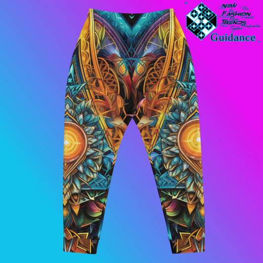 Polygonal Panorama Jogger Pants – Geometric Festival Streetwear by XGuidance XS 2