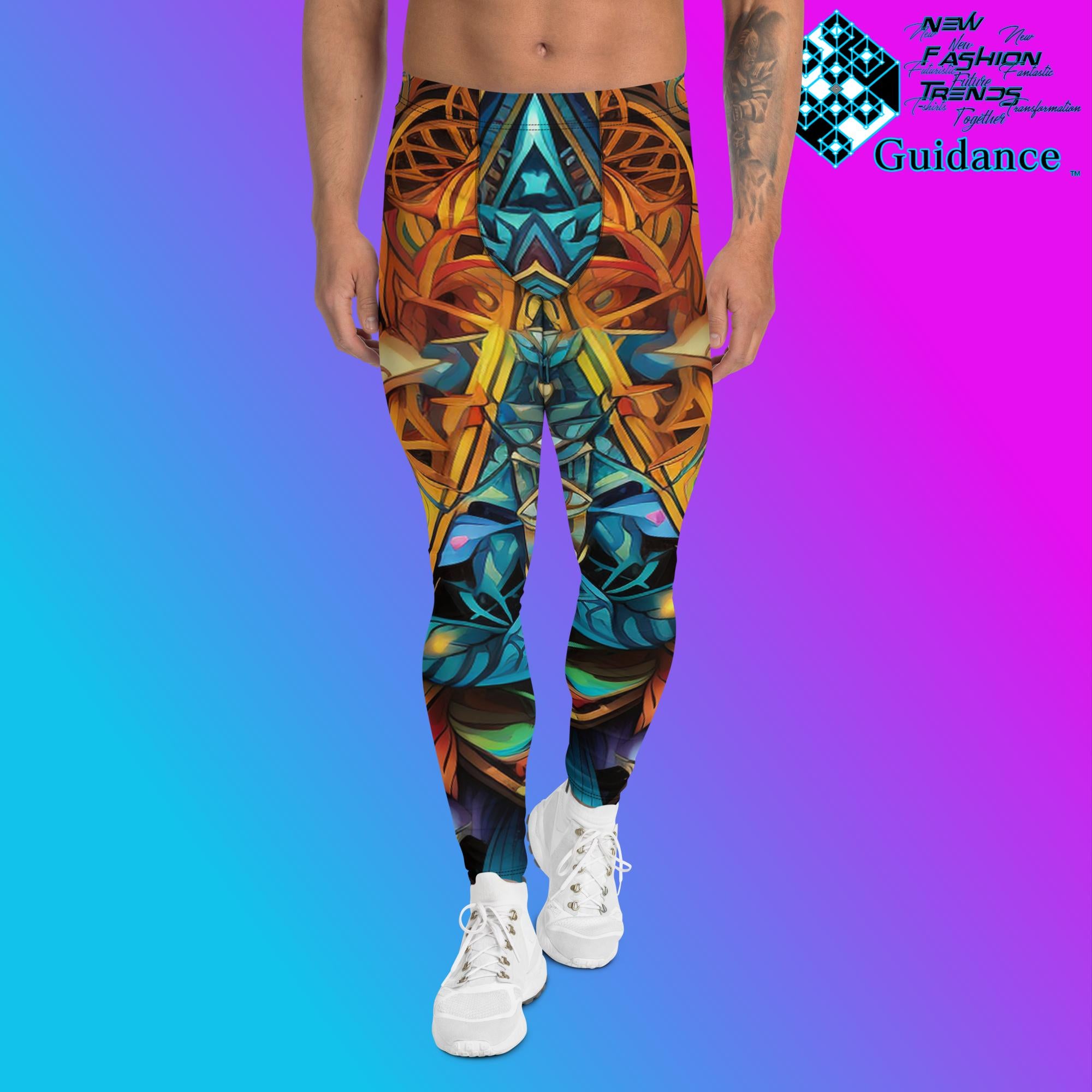 Polygonal Panorama Leggings Geometric Activewear by XGuidance XS 1