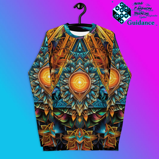 Polygonal Panorama Psychedelic Long Sleeve Rash Guard by XGuidance XS 1