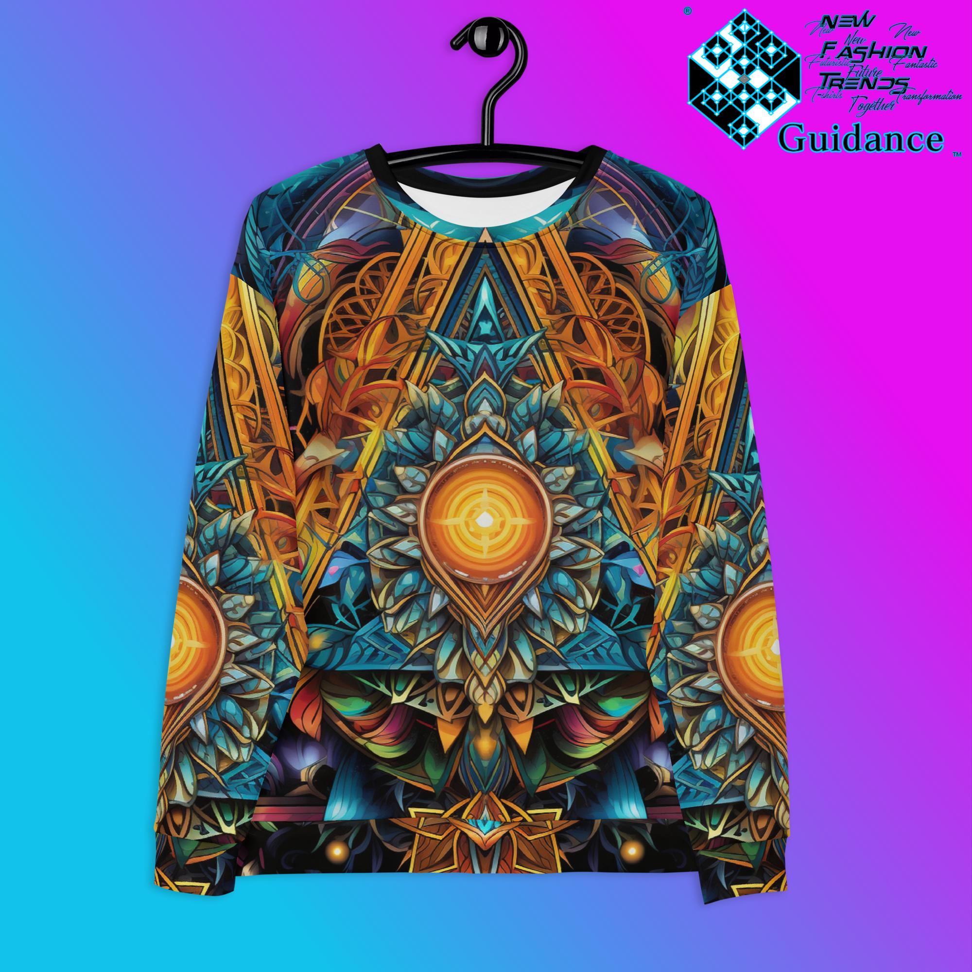 Polygonal Panorama Sweatshirt – Geometric Festival Streetwear by XGuidance XS 1