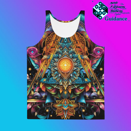 Polygonal Panorama Tank Top – Geometric Festival Wear by XGuidance XS 1