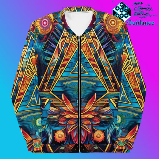 Portal Geometry Bomber Jacket Vintage Festival by XGuidance XS 1