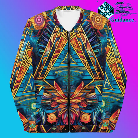 Portal Geometry Bomber Jacket Vintage Festival by XGuidance XS 1