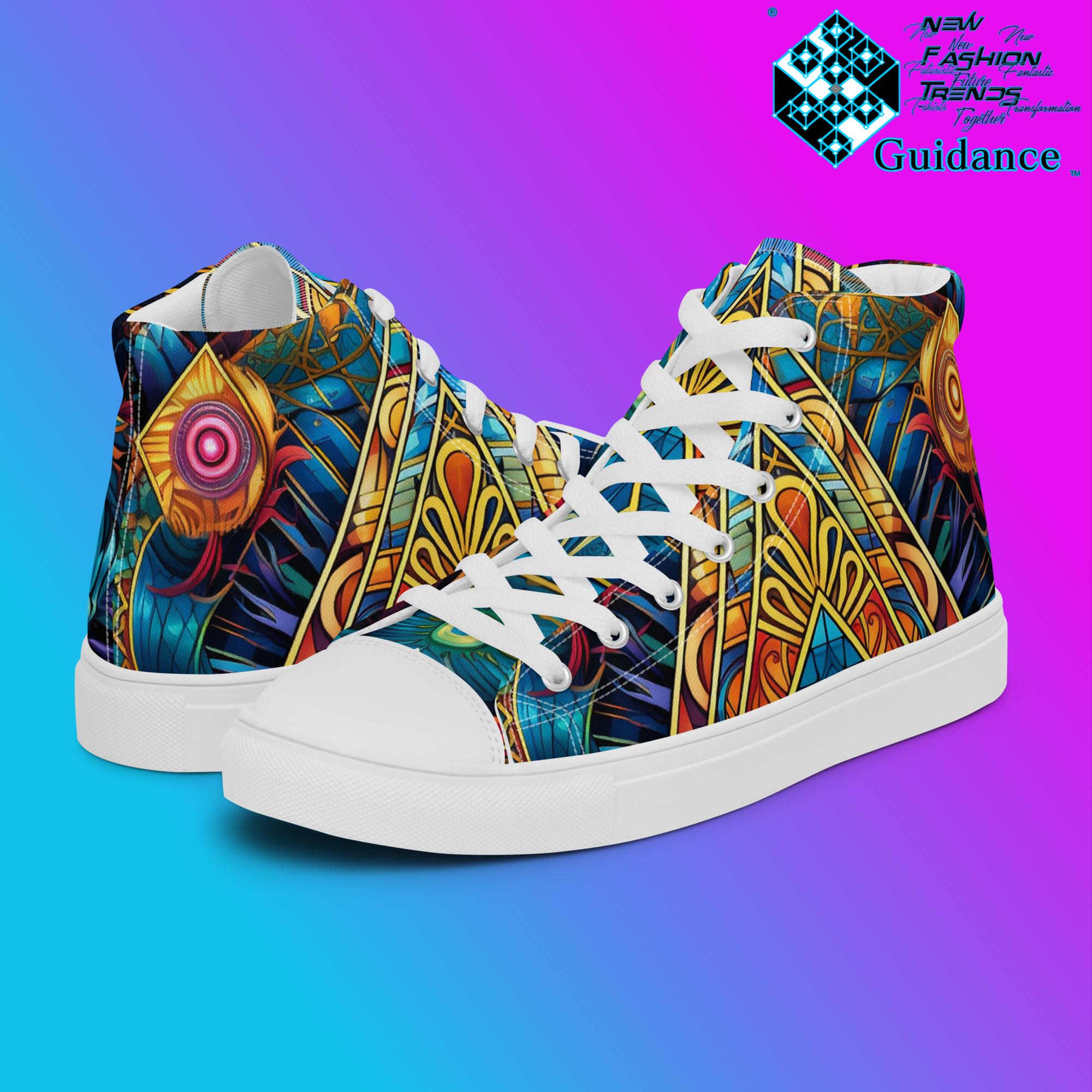 Portal Geometry High Top Shoes – Futuristic Festival Sneakers by XGuidance Black 3