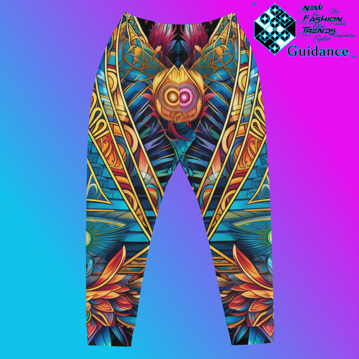 Portal Geometry Jogger Pants – Psychedelic Festival Wear by XGuidance XS 1