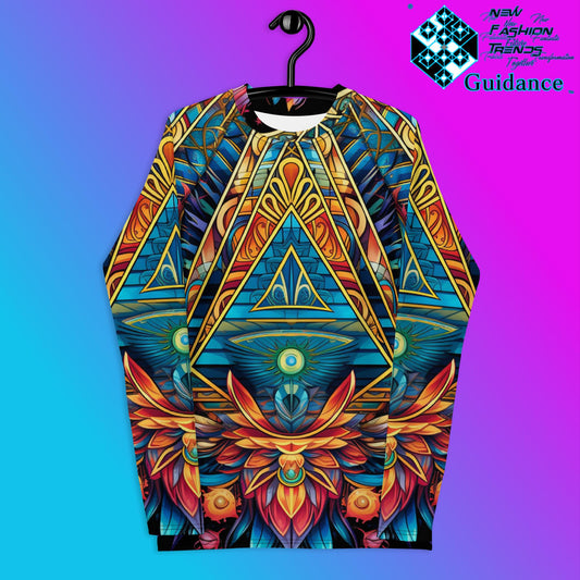 Portal Geometry Psychedelic Long Sleeve Rash Guard by XGuidance XS 1