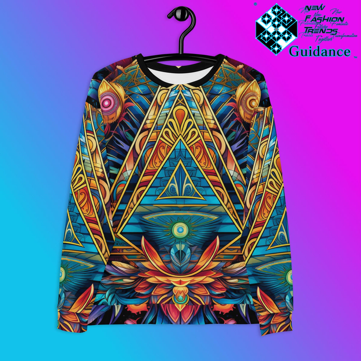 Portal Geometry Sweatshirt – Futuristic Festival Streetwear by XGuidance XS 1