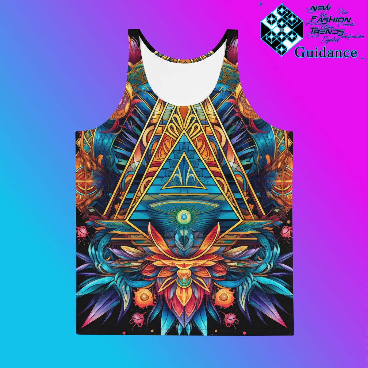 Portal Geometry Tank Top – Futuristic Festival Streetwear by XGuidance XS 1