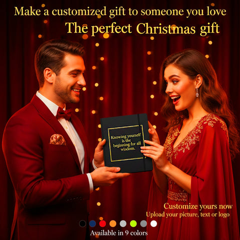 Custom Hardcover Notebook – Personalized Journal with Photo or Motivational Quote