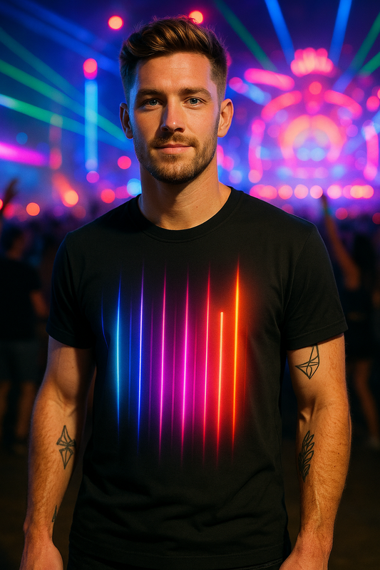 Prism Equalizer T-Shirt, Neon Festival T-Shirts by XGuidance XS 1