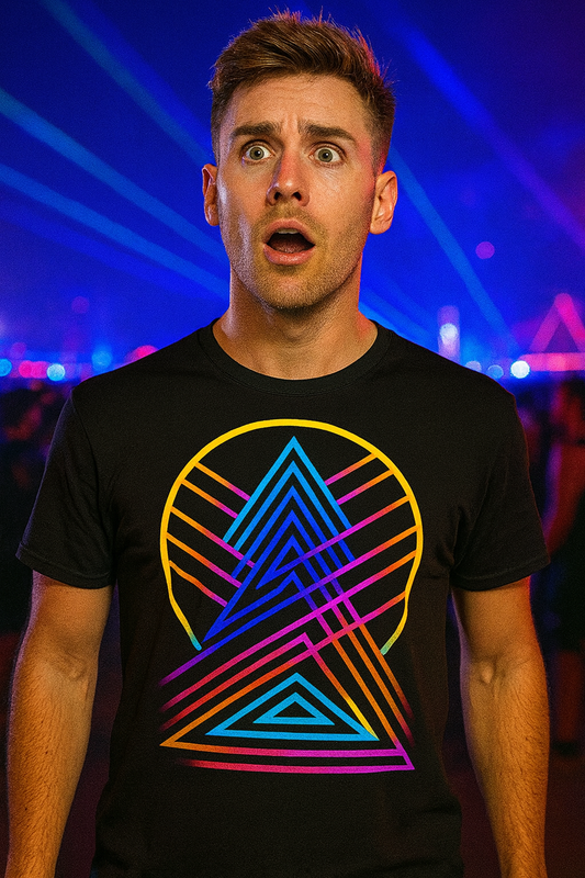 Prismatic Apex T-Shirt, Neon Geometric T-Shirts by XGuidance XS 1