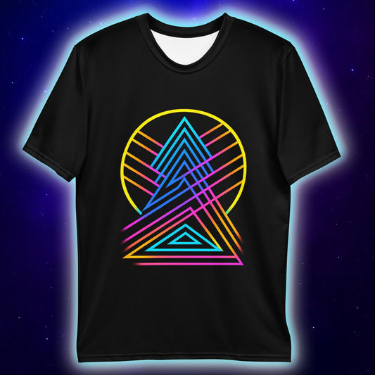 Prismatic Apex T-Shirt, Neon Geometric T-Shirts by XGuidance XS 2