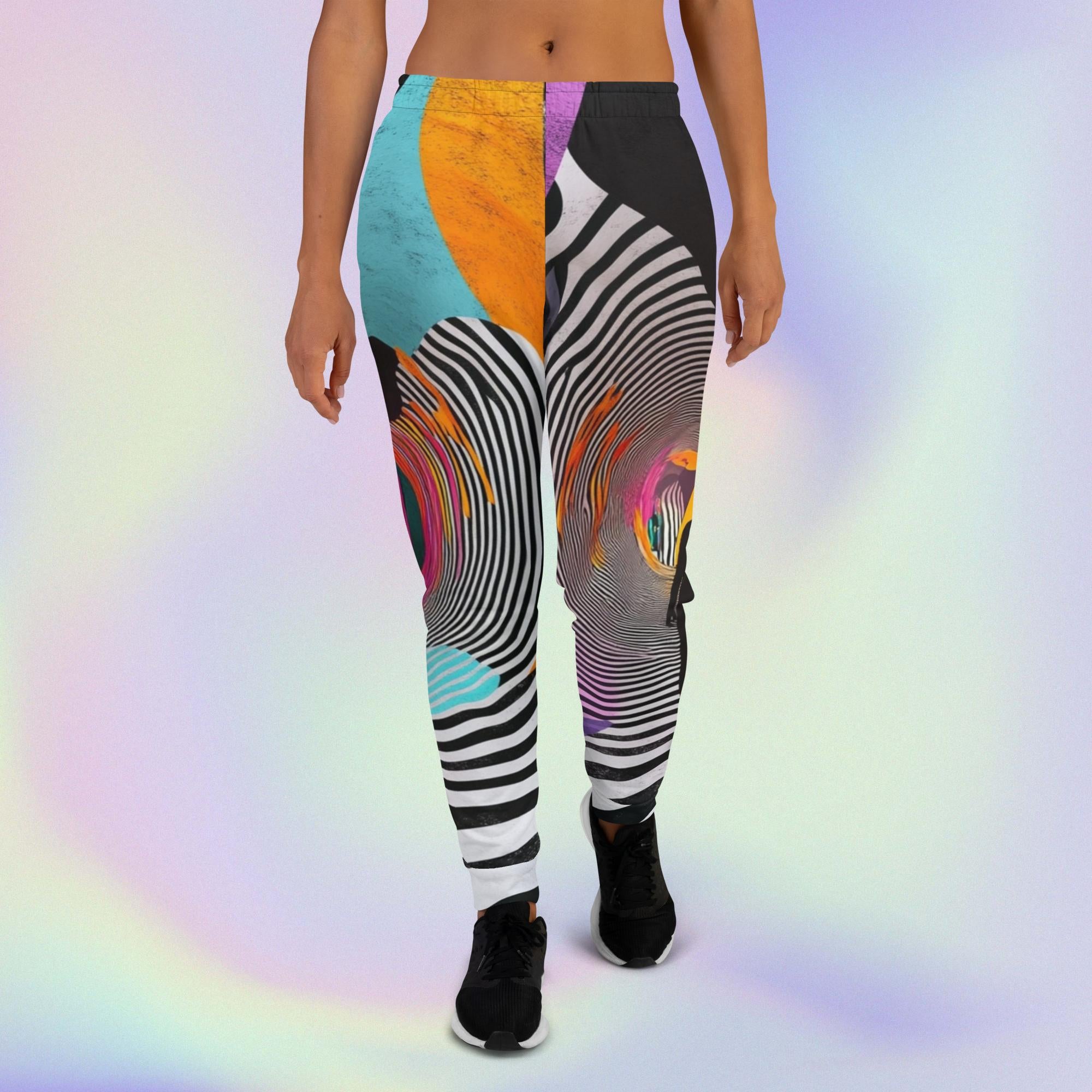Psychedelic Path Joggers – Colorful Surreal Art Pants – Unisex Eco Fit by XGuidance XS 1