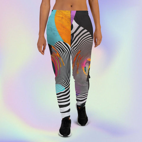 Psychedelic Path Joggers – Colorful Surreal Art Pants – Unisex Eco Fit by XGuidance XS 1