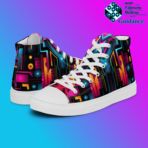 Quantum Ascendant – Futuristic Neon Sneakers Sneakers by XGuidance Black 3