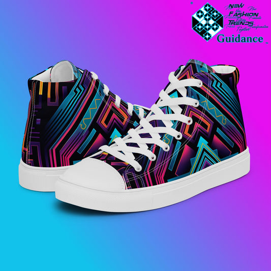 Quantum Gateway – Futuristic Neon Sneakers Sneakers by XGuidance White 2