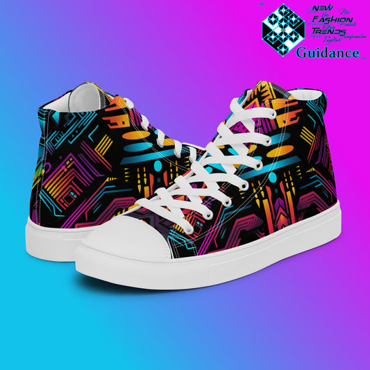 Quantum Guardian – Futuristic Neon Sneakers Sneakers by XGuidance White 2