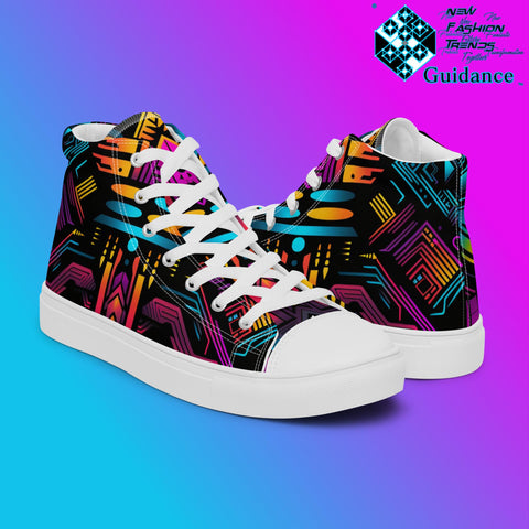 Quantum Guardian – Futuristic Neon Sneakers Sneakers by XGuidance Black 7