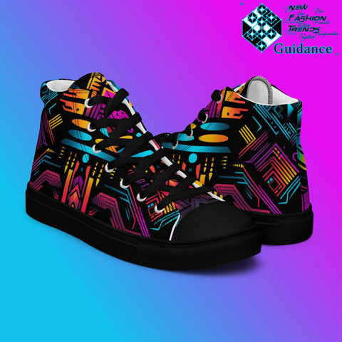 Quantum Guardian – Futuristic Neon Sneakers Sneakers by XGuidance Black 8