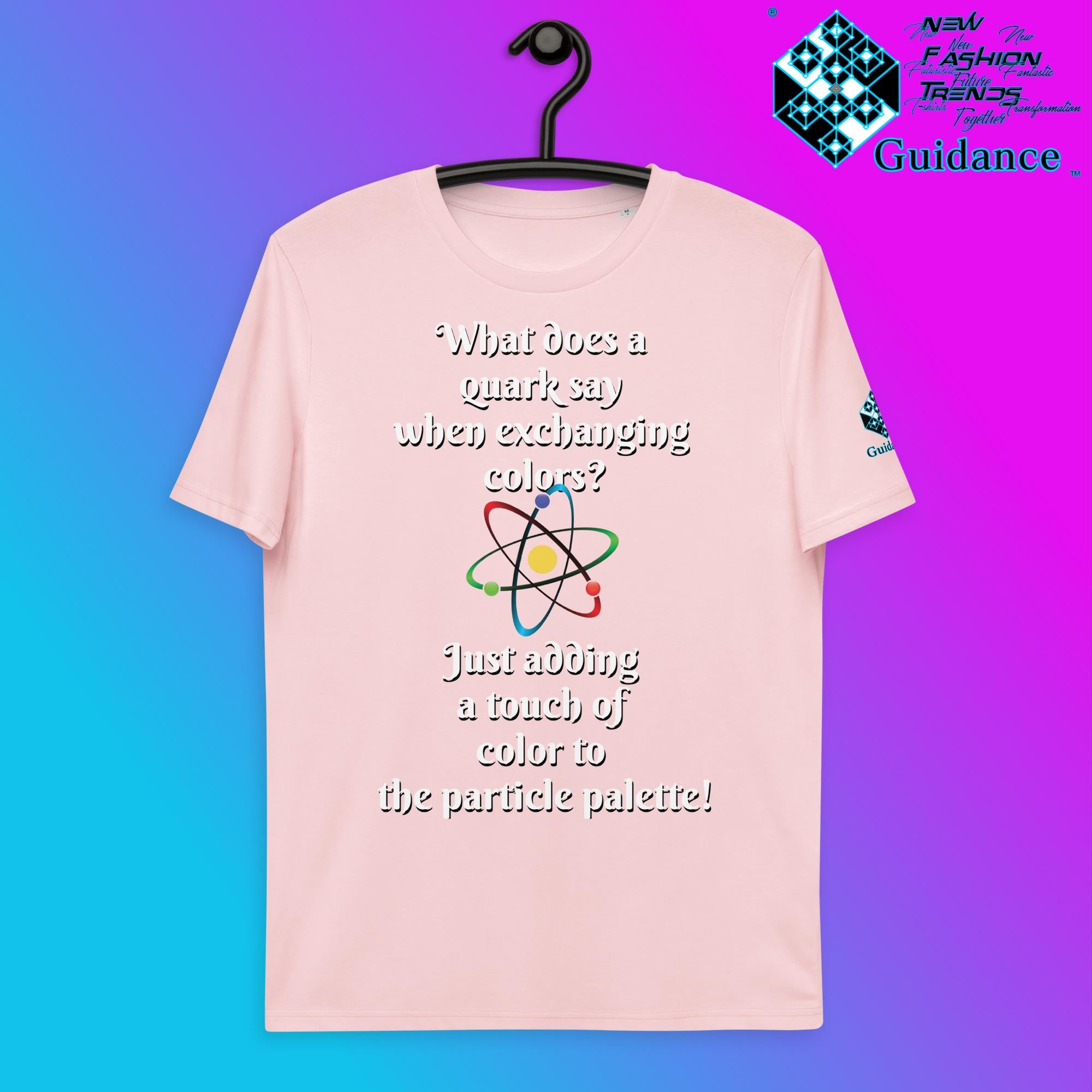 Quark Color Exchange T-Shirt with Science Humor by XGuidance Cotton Pink 12