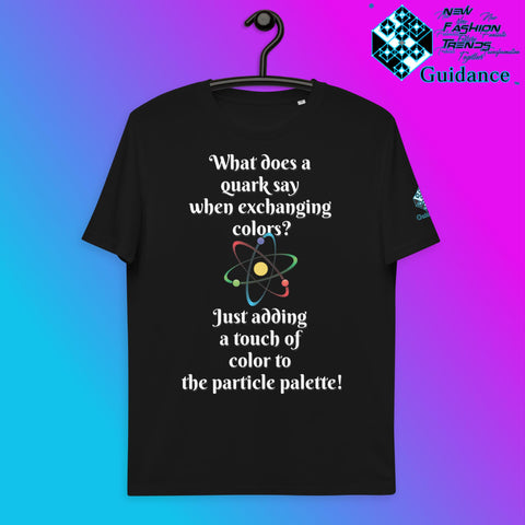 Quark Color Exchange T-Shirt with Science Humor by XGuidance Black 1