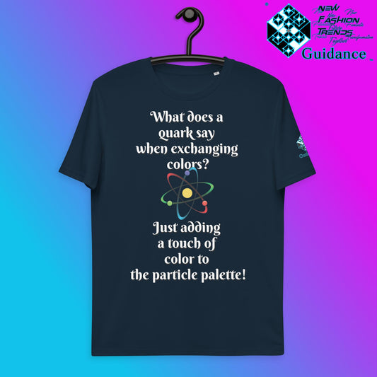 Quark Color Exchange T-Shirt with Science Humor by XGuidance French Navy 2