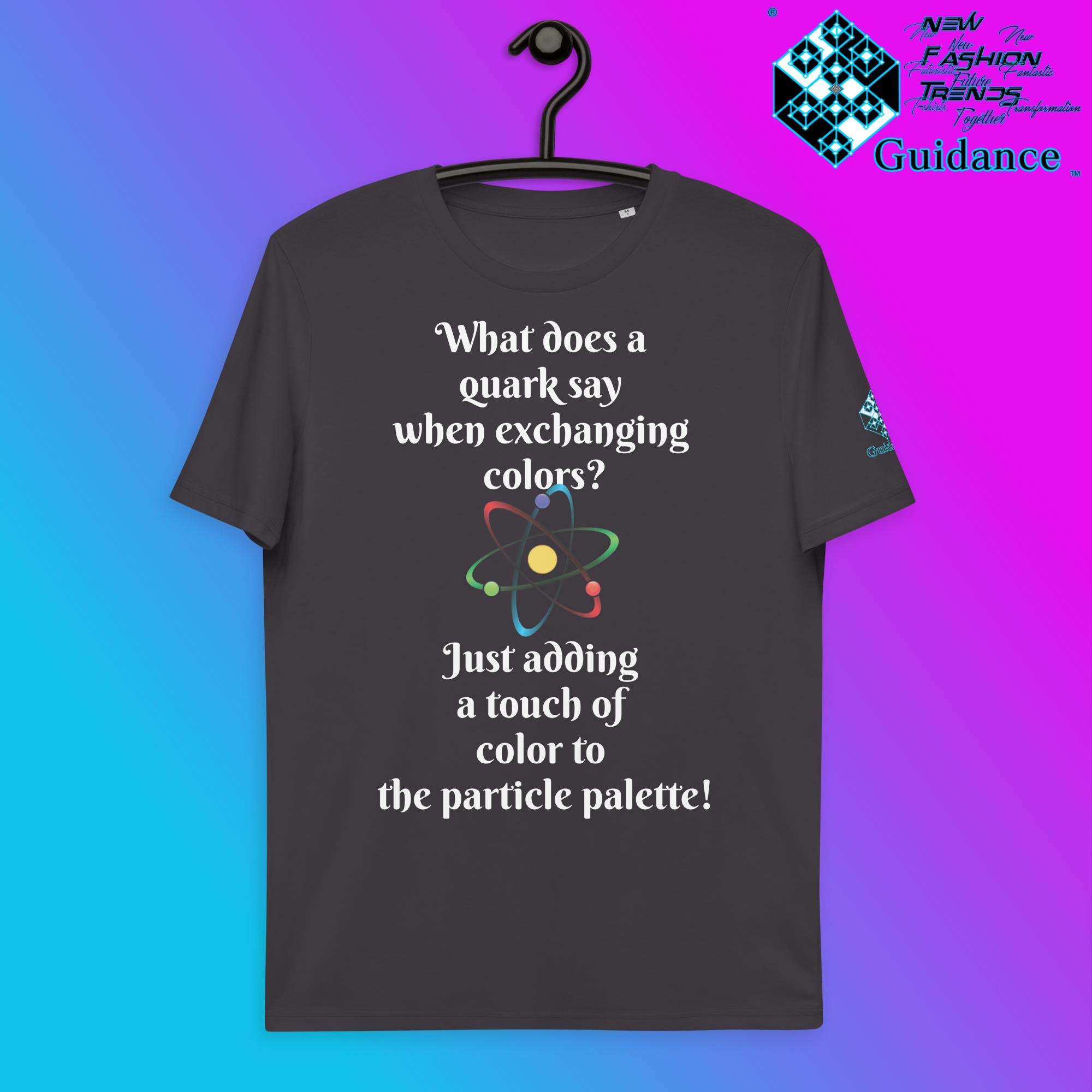 Quark Color Exchange T-Shirt with Science Humor by XGuidance Anthracite 6