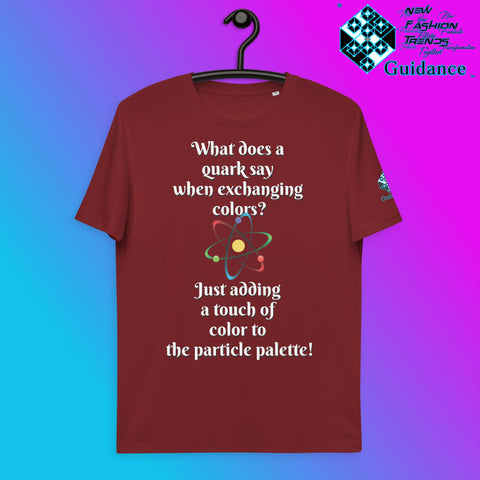 Quark Color Exchange T-Shirt with Science Humor by XGuidance Burgundy 9
